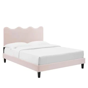 PANTHER – Light Pink King Size Platform Bed