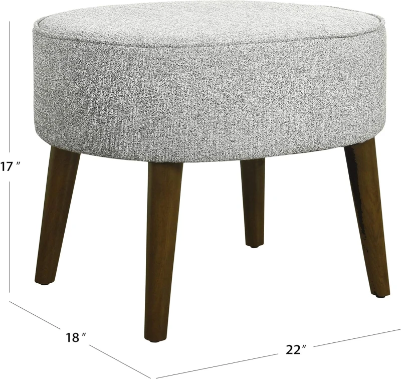 ASHVIL – Footrest Stool Dark Wooden Legs - Image 3