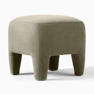 LUNAIR – Oliver Green Modern Style Square Ottoman Stool
